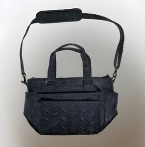 Lug Charter Crossbody Tote Charcoal Gray Top Handle Handbag RFID Trolley Sleeve - Picture 1 of 9