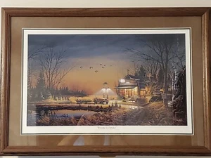 TERRY REDLIN CUSTOM FRAMED / MATTED "Welcome to Paradise￼" - Picture 1 of 9