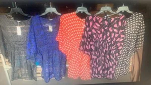 BLUSA DE MUJER DE GASA TRANSPARENTE ARRUGA ARRUGA MODA EE. UU. VENTA DE VERANO - Imagen 1 de 2