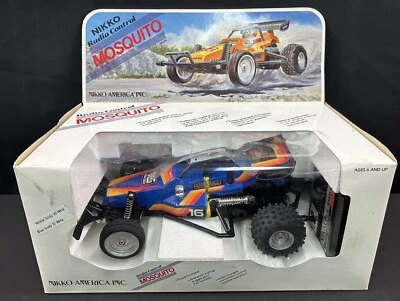 RARE NEW IN BOX NIKKO MOSQUITO Frame Buggy RC Car 1985 1/14 Scale #14084 Blue - Image 1 of 4