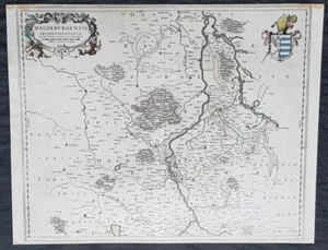 1650 Joan Blaeu Antique Map Archbishopic of Madenburg in Saxony-Anhalt, Germany - Picture 1 of 4