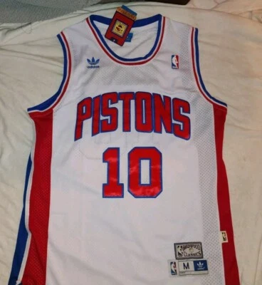 Medium Dennis Rodman Detroit Pistons NBA Jersey #10 White Brand New - Image 1 of 2