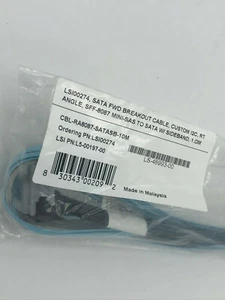 LSI Logic LSI00274 SATA FWD BREAKOUT SFF-8087 MINI SAS 1M CBL-RA8087-SATASB-10M - Picture 1 of 8