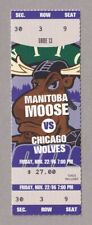 Manitoba Moose VS  Chicago Wolves Nov. 22, 1996 Hockey Ticket Stub