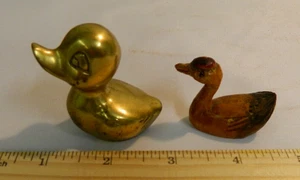 Brass Duck and Wooden Goose - Picture 1 of 6