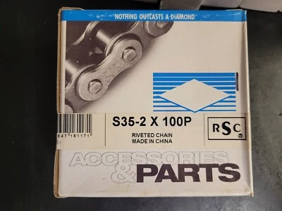 Цепь основного привода Harley Davidson S35-2 x 100P Diamond новая из старых запасов - Изображение 1 из 2