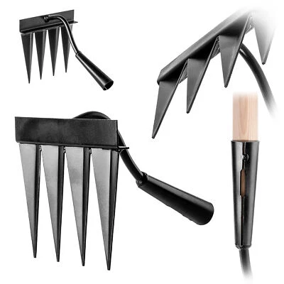 KADAX Unkrauthacke 4-Zahn-Hacke, Gartenkrallen, Ohne Stiel, 16.5 x 20 cm - Bild 1 von 4