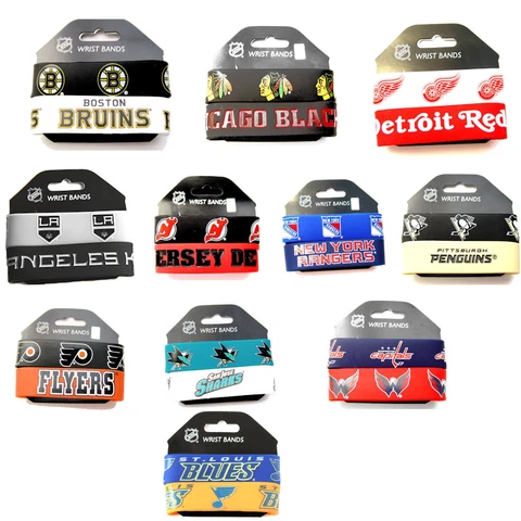 NHL rubber wrist band fan bracelet silicone 2 pack PICK your team Cover