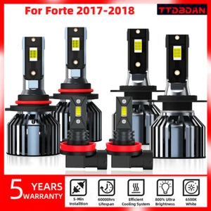 9005+H7+H11 LED Headlight Fog Light Bulbs Combo Kits For Kia Forte 2017-2018 - Picture 1 of 12