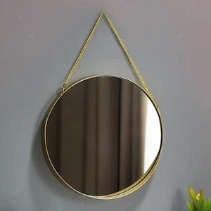 Decorative Hanging Wall Mirror Small Vintage Mirror for Wall Gold Frame Mirror - Picture 1 of 7