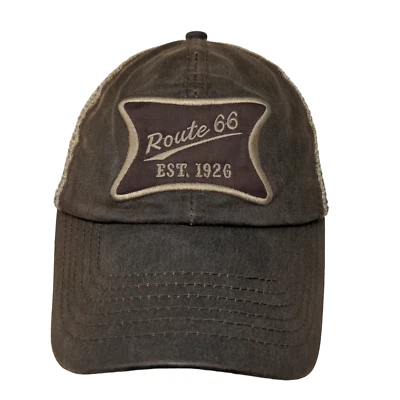 Route 66 Royal Resortwear Strapback Hat Brown Adjustable Mesh Back Embroidered Foto 1 de 4