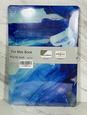 MacBook Pro 16 英寸硬壳外壳 蓝色大理石/匹配键盘保护套 A2141 全新 — 第 1/4 张图片