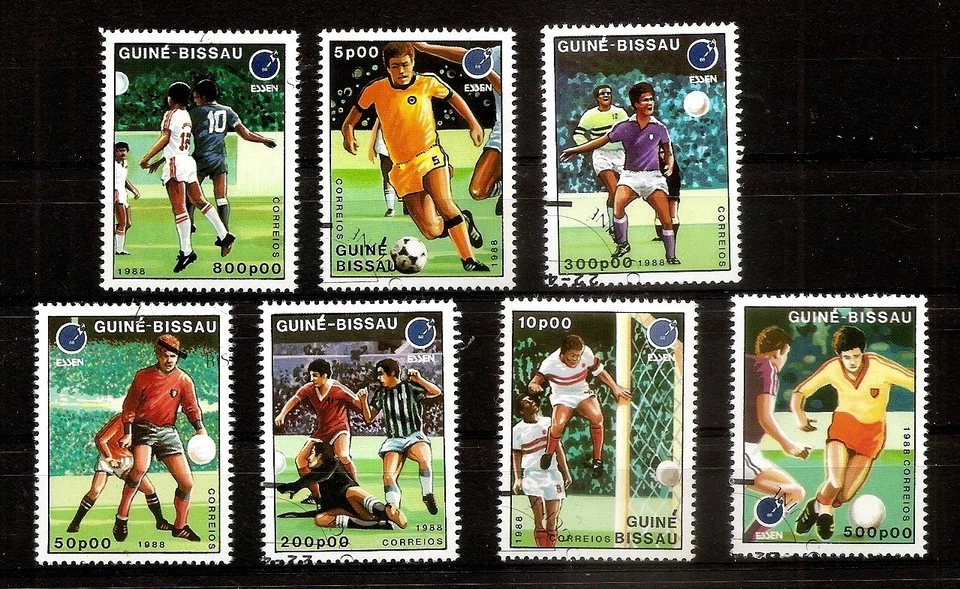 FOOTBALL , SOCCER GUINE-BISSAU, 1988, ESSEN ‘88/EUROPA CUP GERMANY CTO - Image 1 of 1