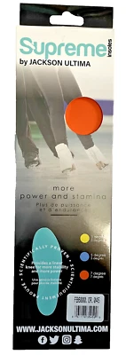 JACKSON ULTIMA Jackson Supreme Insoles for Ice Skate Pronation - Orange 7° for Narrow Feet -NIB
