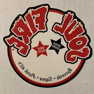 Vintage 2000 Soul Fire Records Label Reverse Print Dealer Sticker Funk 45s Tapes - Image 1 of 4