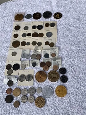 Lot of Various World Coins, Collectable Tokens, Medals, and Medallions - Image 1 of 4