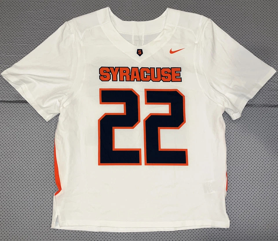 Футболка Nike Syracuse белая/оранжевая неприкасаемая лакросс No22 мужская L белая 881250 - Изображение 1 из 3