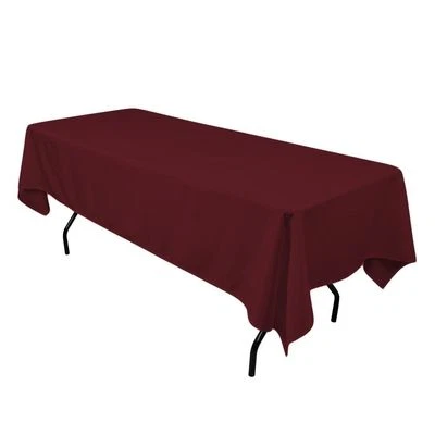 60"×108" inch Seamless Polyester Tablecloths Wholesale Wedding Catering Dinner - Image 1 of 4