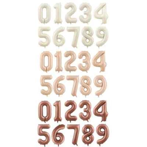 40" Biege cream caramel Foil Number Balloons Birthday Age Party Wedding Decor UK - Picture 1 of 5