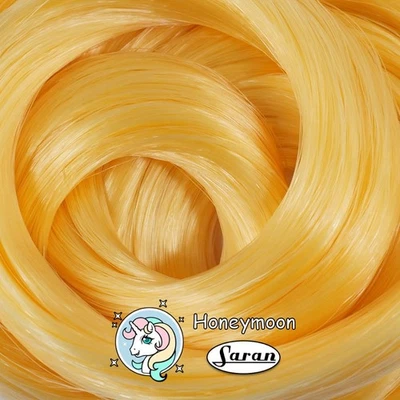 Muñeca japonesa Saran pelo - luna de miel amarillo dorado para reiniciar muñecas personalizadas Foto 1 de 4
