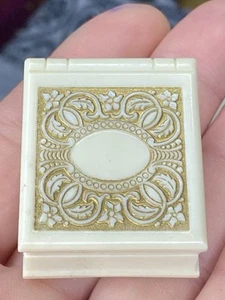Antique Celluloid Ring Box Art Deco Missing Ring Holder Piece .75"x 1.25"x 1.5" - Picture 1 of 7