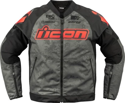 Icon Overlord 3 Magnacross CE Mens Textile Motorcycle Jacket Gray - Image 1 of 2
