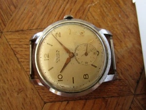 Vintage Used Chrome Plated VADUX Manual Watch Cal. Arogno 151. For parts. - Imagen 1 de 22