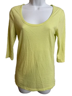 Camisa túnica Victoria's Secret para mujer M/M amarilla manga 3/4 Foto 1 de 4