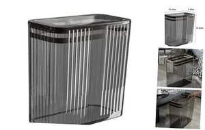 Transparent Trash Can, Bathroom Trash Cans with Lids, 3.5 Gallon Garbage Can  - Picture 1 of 7