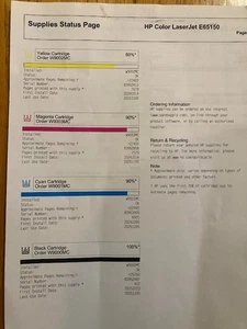 4 tóner color genuino HP Color LaserJet E65150 W9002MC W9003MC W9001MC W9000MC - Imagen 1 de 1