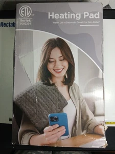 Electric Heating Pad For Back Pain & Cramps Relief 12"x24"6 Level Auto Shut Off - Picture 1 of 6