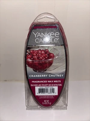 Yankee Candle cera perfumada derrete perfumada 2,6 oz cera derrete chutney de cranberry - Imagem 1 de 2