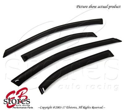 Viseras de ventana JDM negras profundas montadas en el exterior 4 un. para Pontiac Sunfire 1995-2005 Foto 1 de 4