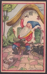 Postal de colección Marja de Ruyter Gnome Cobbler - Imagen 1 de 2