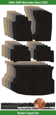 Conjunto de tapete berbere personalizado para 2006-2009 Mercedes-Benz E350 (5 peças) #ZXF - Imagem 1 de 4