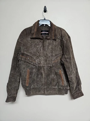 CHARLES KLEIN Men's Bomber Jacket Long Sleeve Zipper Front 100% Leather.Size S - Image 1 of 4