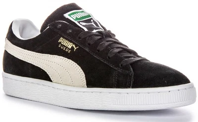 Puma Suede Classic+ Iconic Timeless Design Boys Sneaker In Black White US 4 - 7 - Image 1 of 4