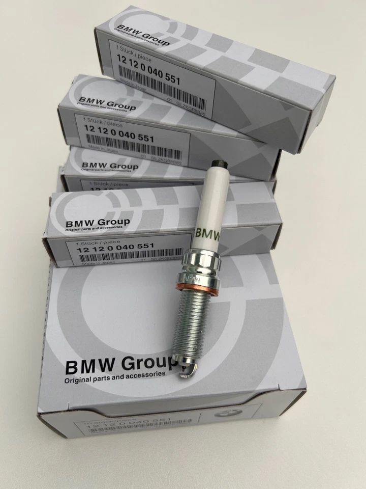 x4 Genuine BMW / MINI  Spark Plug  1 2 3 4 5 6 7 Series X1 X2 X3 X4 -12120040551 - Image 1 of 4
