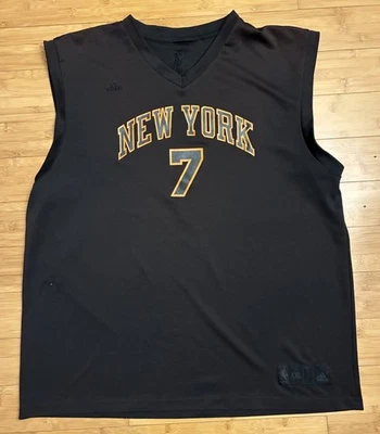 Camiseta de basquete Adidas NBA New York Knicks Carmelo Anthony #7 masculina tamanho XXL - Imagem 1 de 4
