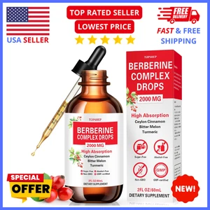 Liposomal Berberine Drops 1500mg – Metabolism & Immune Support - Picture 1 of 8