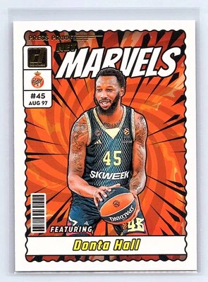 Donta Hall 2023-24 Donruss Turkish EuroLeague #3 Net Marvels Press Proof - Image 1 of 2