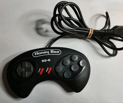 Honey Bee Controller 🕹️ SG-6 (SEGA Mega Drive) 6 Button Game Pad 🕹️FREE POST - image 1 of 3