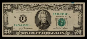 FR 2073-E* $20 1981 Federal Reserve Note US - Star Note - VF - SKU-CA1889 - Picture 1 of 2