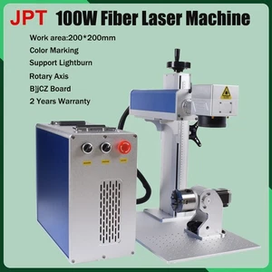 100W JPT Mopa Fiber Laser Marking Engraver Rotary axis Ezcad 200*200mm For Gold - Bild 1 von 13