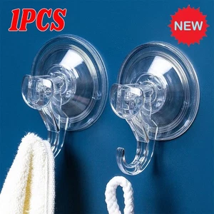 Heavy Duty Giant Suction Cup Wreath Hook Hooks Clear Hanger H ot - Picture 1 of 11