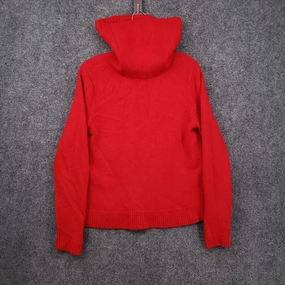 Женский свитер J Crew XL красный с длинным рукавом черепаха вырез мериносовая шерстяная смесь пуловер - Изображение 1 из 4