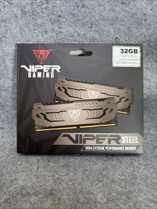 Patriot Viper Steel 32GB (2x16G) DDR4-3600 PC4-28800 C18 UDIMM XMP 2.0 PC Memory - Picture 1 of 3