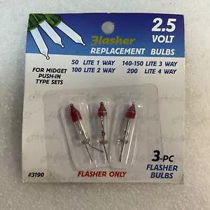 Vintage J Hofert 3 Piece Flasher Bulbs For Midget Push Type Sets 2.5V - Picture 1 of 3