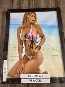 [WAY TOO HOT]  Gigi Hadid Pink Bikini Autographed Photo 8x10, COA Included!! - Picture 1 of 3