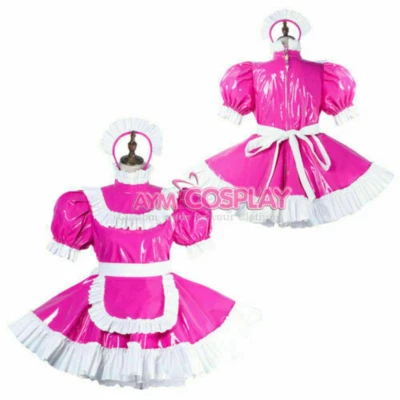 Sissy Maid PVC Vestido Cosplay Disfraz Hecho a Medida Foto 1 de 4